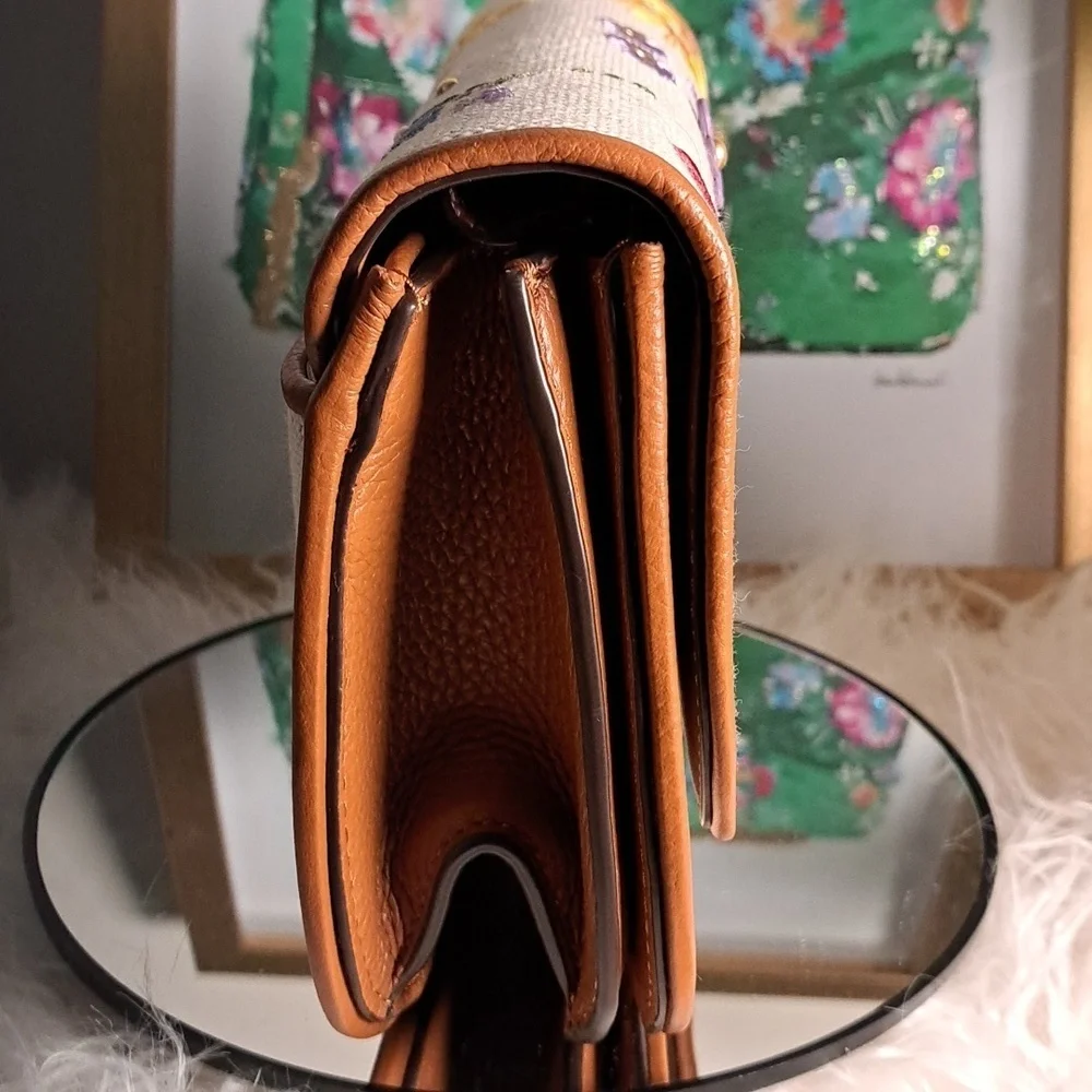 Tory Burch NWOTs Britten Floral Canvas Small Saddle Bag